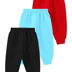 kiddify Girls Pack Of 3 Cotton Graphic Printed Track Pants image 3