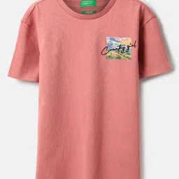 United Colors of Benetton Girls Graphic Printed Round Neck Pure Cotton T-shirt-picture-30