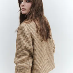 H&M Textured Double-Breasted Jacket image 4