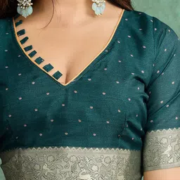 Mitera Ethnic Motifs Woven Design Pure Crepe Saree image 2