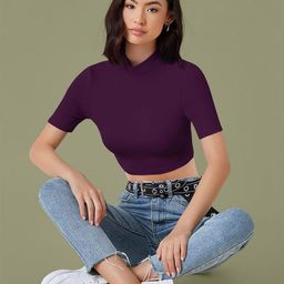 Dream Beauty Fashion Women High Neck Crop Fitted Top-picture-36