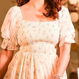 LookShine Floral Print Puff Sleeve Fit & Flare Maxi Dress image 4