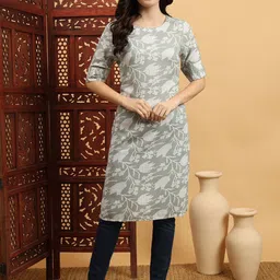 Anouk Rustic Women Floral Printed Summer Sheers Kurta-picture-21