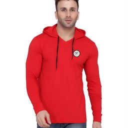 BEYOU FASHION Men Solid Hooded Cotton Slim Fit T-shirt-picture-37