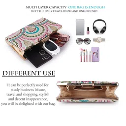 QNS Embellished Box Clutch With Shoulder Strap image 5