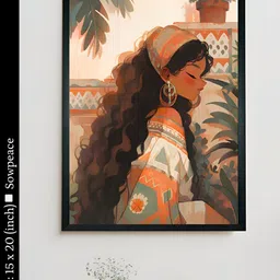 SOWPEACE Beige & Orange 1 Piece Canvas Other Wall Photographs-picture-25