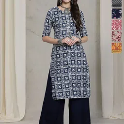 7Threads Selection Of 6 Geometric Printed Round Neck Straight Kurta-picture-11