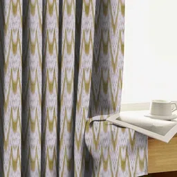 HOMEBREW FURNISHINGS Rose Gold Toned & Yellow 2 Pieces Long Door Curtains image 2