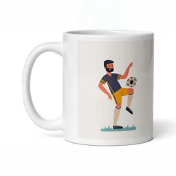 Mr UVD White & Blue Graphic Printed Ceramic Glossy Mugs image 3