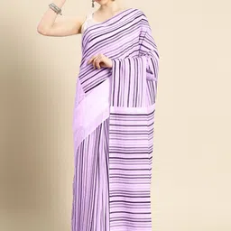 BUTA BUTI Striped Pure Cotton Saree-image-14