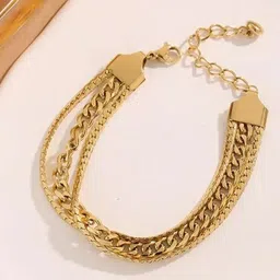 MEENAZ Women American Diamond Antique Gold-Plated Kada Bracelet image 4