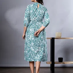 KALINI Print Halter Neck Fit & Flare Maxi Dress image 5