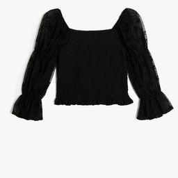 Koton Girls Square Neck Bell Sleeve Top-picture-49