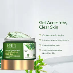 Lotus Botanicals Set Of 3 Anti-Acne Gel With Neem Tulsi & Salicylic Acid - 50 g Each image 2