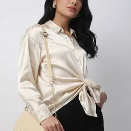 R&B Women Shirt Collar Shirt Style Regular Top-picture-23