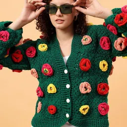 Velvery Women Floral Full Sleeve Cardigan-image-59