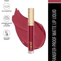 Lakme Rouge Bloom Waterproof Matte Liquid Lipstick 3.5ml - Forget Me Not 308-picture-1