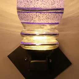 SOMIL Blue & White Printed Glass Wall Lamp image 4