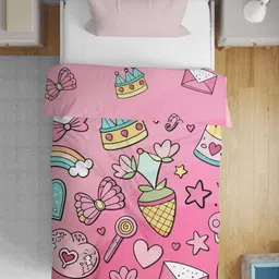 HOME PLUS STUDIOS Pink Cartoon Characters Microfiber AC Room Comforter-picture-15