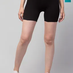 Attire Zone Women Skinny Fit Low-Rise Cycling Sports Shorts-picture-22