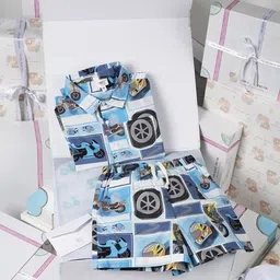 THE BABY TRUNK Boys Printed Shirt with Shorts image 4