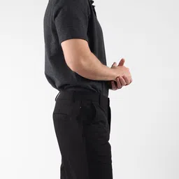 LOVE PANGOLIN Men Tapered Fit Easy Wash Trousers image 3