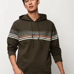 SHOWOFFFF Men Printed Hooded Sweatshirt image 5