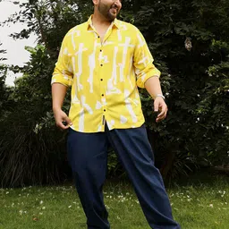 Instafab Plus Comfort Spread Collar Long Sleeves Relaxed Fit Shirt image 4