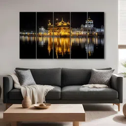 The Castle Decor Brown & Black 5 Pieces Wooden Wall Art-image-99