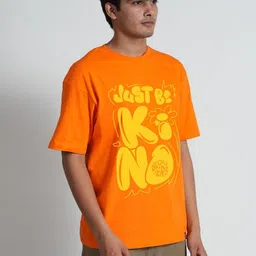 Bloopers Store Men Printed Drop-Shoulder Sleeves Applique T-shirt image 3