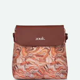 ZOUK Nicobar Women Abstract Printed Crossbody Tasselled Sling Bag image 2
