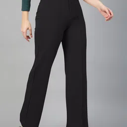 Dream Beauty Fashion Women High-Rise Straight Fit Pleated Trousers image 2