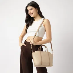 fastrack Women Beige Satchel image 2