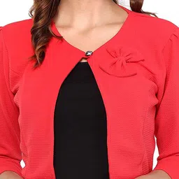 Moda Rapido Textured Bow Crop Shrug image 3