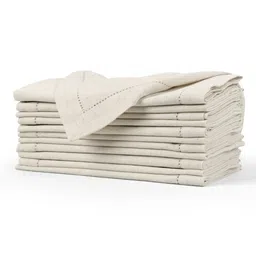 fingercraft Beige 12 Pieces Pure Cotton Table Napkins-picture-14