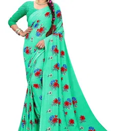 KANOODA Floral Pure Georgette Saree-picture-38
