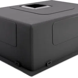 sarcoft 24X18X10 Handmade Kitchen Sink Sound Proof Single Bowl Stainless Steel Matt Finish Undermount Stainless Steel Kitchen Sink Single Bowl Heavy Duty Vessel Sink image 2