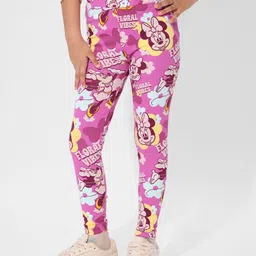 The Souled Store Girls Cotton Printed Ankle Length Leggings-picture-34