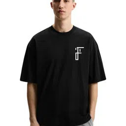 Fashnobic Men Graphic Printed Round Neck Cotton Oversized T-shirt-image-80