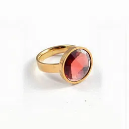 elitemart Men Gold-Plated Copper Garnet Finger Ring-picture-28