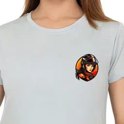 TRENDSATTIRE Biker Printed Round Neck Regular Fit T-shirt image 5