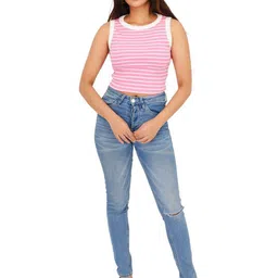 Radprix Women Horizontal Striped Cotton Tank Top-picture-10