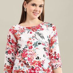bearbrother Women Self Design Print Crepe Top-picture-2