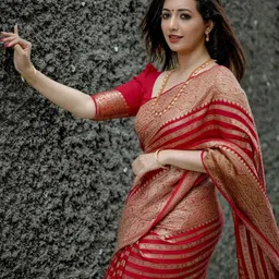 KSALIYA Maroon Silk Blend Sarees-picture-12