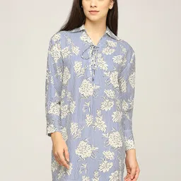 Iti Floral Print Shirt Dress-picture-24