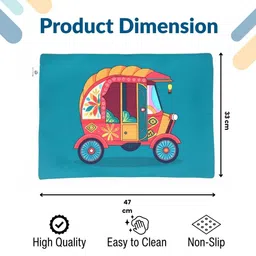 PRAKARTIK 4-Pcs Green & Pink Digital Printed Table Placemats image 3