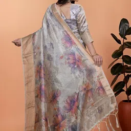 Moda Rapido Floral Silk Blend Handloom Saree image 5