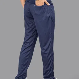 ISUEL FAB Men Navy Blue Lyocell Running Track Pants image 5