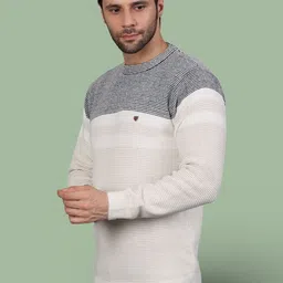 GRACIT Men Colourblocked Woollen Pullover image 3