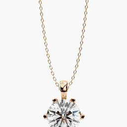 VALANOVA 925 Sterling Silver Rose Gold Diamond Pendant- 0.48 gm-picture-22